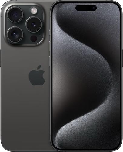 iPhone 15 Pro Black Titanium, Telecommunicatie, Mobiele telefoons | Apple iPhone, Zo goed als nieuw, 128 GB, iPhone 15, Zwart