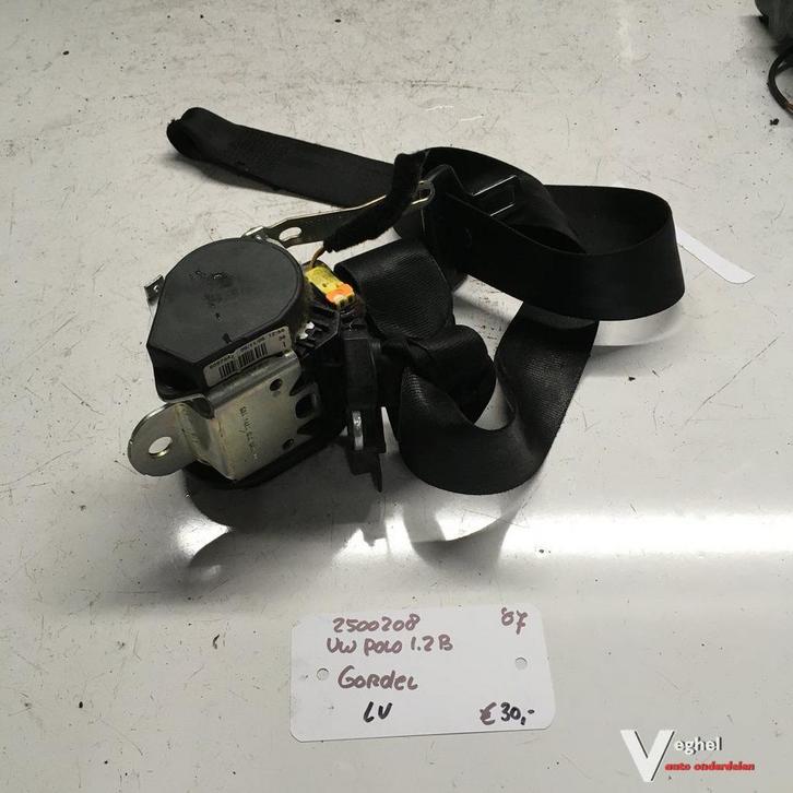 Vw Polo 1.2 B 3 cilinder 3 drs 2007 2500208  Gordel Linksvoo, Auto-onderdelen, Interieur en Bekleding, Gebruikt, Ophalen of Verzenden