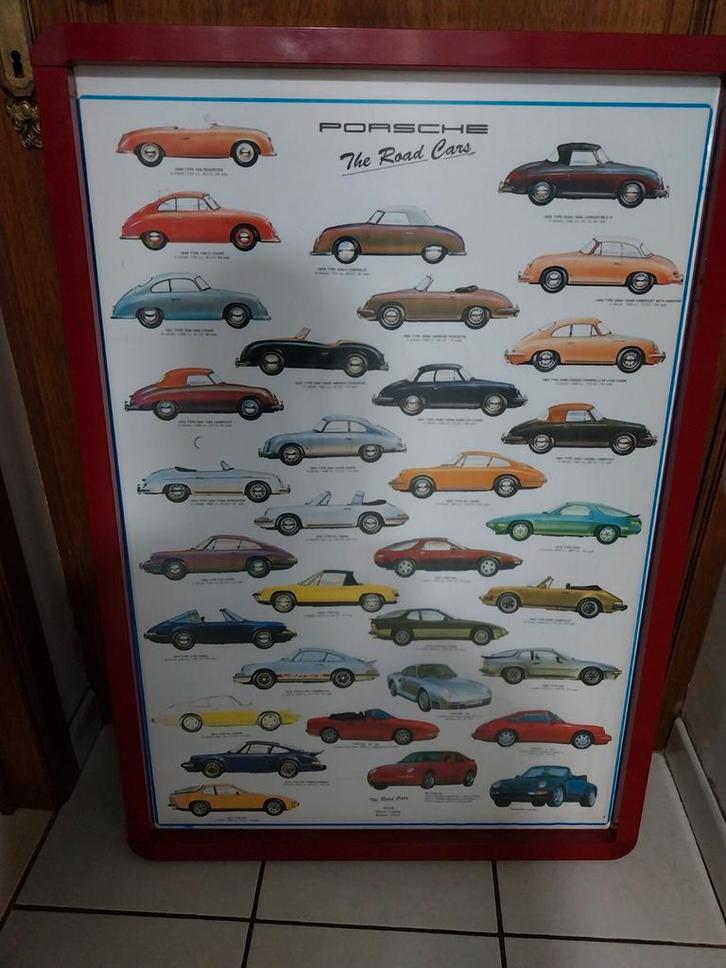 Voor Porscheliefhebber. Porsche poster,  Porsches 1948-1992., Verzamelen, Posters, Zo goed als nieuw, Ophalen