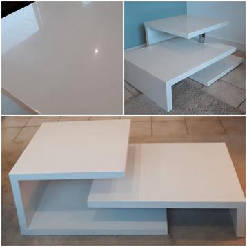 Design moderne salontafel wit hoogglans goede staat beschikbaar voor biedingen