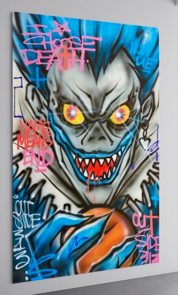 Outside313 – “Death Note: I Choose Death”, Antiek en Kunst, Kunst | Schilderijen | Modern, Ophalen of Verzenden