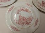 Oude borden 3 van levzinska en 1 van 1865 delfs handgetekend, Antiek en Kunst, Ophalen