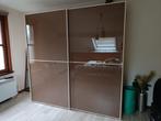 grote moderne kleerkast met glazen schuifdeuren, Huis en Inrichting, Kasten | Kleerkasten, Ophalen, Eikenhout, 200 cm of meer