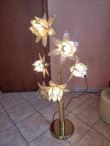 Lampe vintage Hollywood lotus tulipe 6 branches beschikbaar voor biedingen