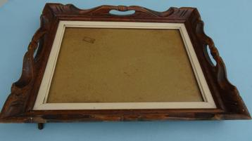 HOUTEN KADERTJE MET GLAS JAREN 1950 beschikbaar voor biedingen