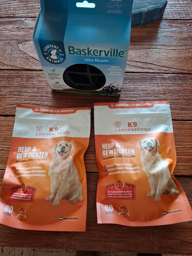 Muilkorf xl en heupsnoepjes k9, Animaux & Accessoires, Nourriture pour Animaux, Chien, Enlèvement ou Envoi