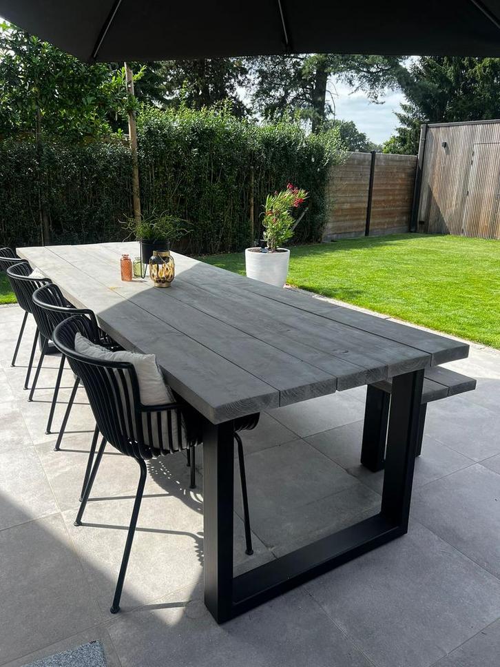 Tuintafel MET bank – inclusief 4 kussens!, Tuin en Terras, Tuintafels, Zo goed als nieuw, Ophalen
