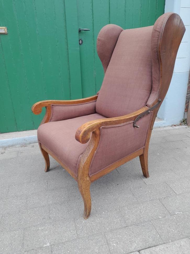 Oude, antieke, zetel, éénzit, Antiek en Kunst, Antiek | Meubels | Stoelen en Sofa's, Ophalen