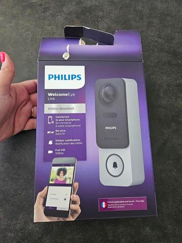 PHILIPS Sonnette vidéo WelcomeEyes Wifi, Enlèvement, Comme neuf, Sans fil