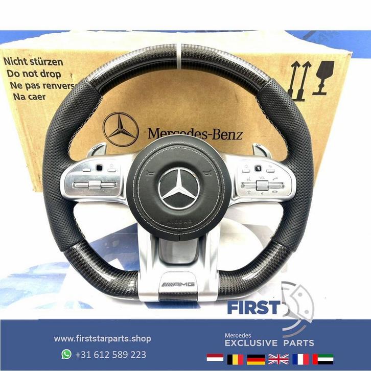 2022 AMG CARBON STUUR + AIRBAG A45 CLA45 C63 E63 GLC63 GLE63, Auto-onderdelen, Besturing, Mercedes-Benz, Gebruikt, Verzenden