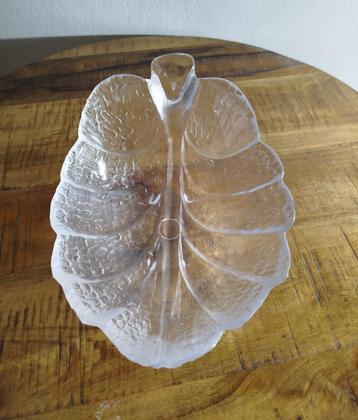 Vintage Eden Leaf glazen kom - Orrefors door Lars Hellsten beschikbaar voor biedingen