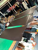 3 donker bruin tuigleer lappen 2 mm dikte half soepel, Hobby en Vrije tijd, Ophalen of Verzenden, Bruin