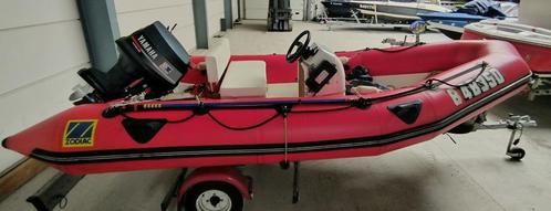 Zodiac Pro II 470 semi-rigide (jaar 2000); Yamaha 4-motor, Watersport en Boten, Rubberboten, Zo goed als nieuw, Zodiac, Overige materialen