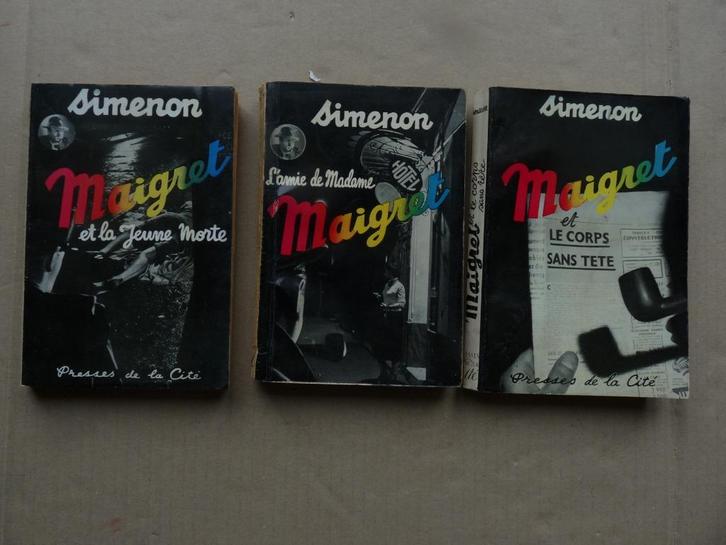 Simenon - 3 x Maigret - Presses de la Cité - Anciens, Boeken, Detectives, Gelezen, Verzenden
