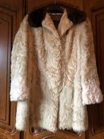 Veste manteau fourrure en lapin - col vison vintage, Porté, Taille 46/48 (XL) ou plus grande, Blanc