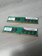 2 Barrettes mémoire 2G DDR2 Unifosa, Informatique & Logiciels, Mémoire RAM, 2 GB, Comme neuf, Desktop, DDR2