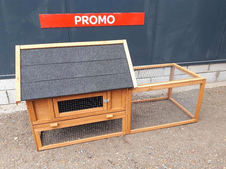 nieuw konijnenhok met schuifdak, Animaux & Accessoires, Rongeurs & Lapins | Cages & Clapiers, Neuf, Enclos, Enlèvement ou Envoi