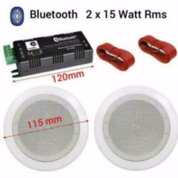 Bluetooth plafond luidspreker set wit 2x 11,5Cm 50Watt [KJ-1 beschikbaar voor biedingen