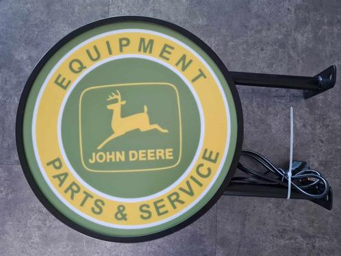 John Deere dubbelzijdige reclame verlichting garage mancave, Verzamelen, Merken en Reclamevoorwerpen, Nieuw, Lichtbak of (neon) lamp