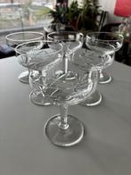 Geslepen Kristallen champagne coupes ., Ophalen, Zo goed als nieuw