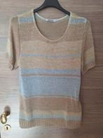 T shirt femme taille 44/46 beige et bleu marque Damart, Ophalen, Gedragen, Blauw