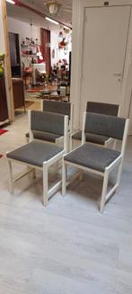 Set van 4 vintage stoelen, Huis en Inrichting, Gebruikt, Ophalen of Verzenden, Wit