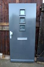 zware hardhouten voordeur met dubbelglas, Doe-het-zelf en Bouw, Ophalen, 80 tot 100 cm, 200 tot 215 cm, Glas