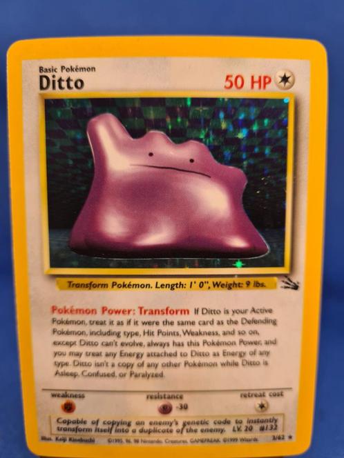 Ditto 3/62 - Fossil, Hobby en Vrije tijd, Verzamelkaartspellen | Pokémon, Zo goed als nieuw, Verzenden