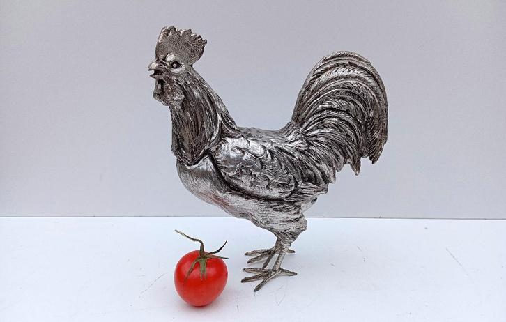 MAURO MANETTI zilver groot beeld haan zeldzaam, Antiek en Kunst, Curiosa en Brocante, Ophalen of Verzenden