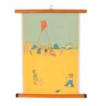 Fifties linnen schoolplaat / Vintage schoolkaart, Antiek en Kunst, Ophalen of Verzenden