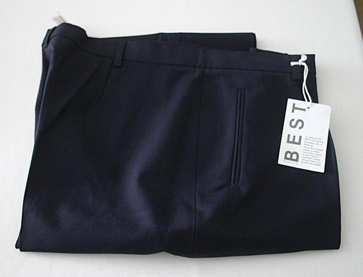 pantalon, wol, marineblauw, Kleding | Dames, Broeken en Pantalons, Nieuw, Maat 46/48 (XL) of groter, Blauw, Lang, Ophalen of Verzenden