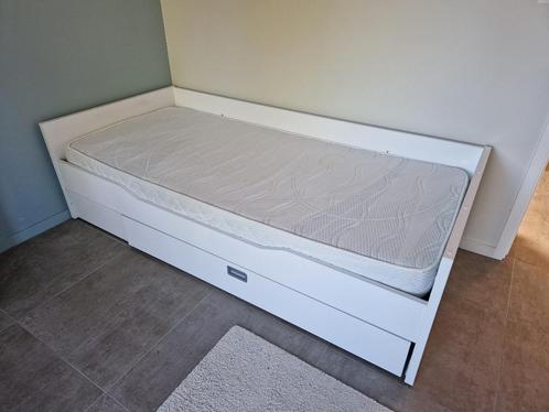 Bed Paidi Fiona 90x200 wit, Huis en Inrichting, Slaapkamer | Bedden, Gebruikt, Eenpersoons, 90 cm, 200 cm, Hout, Wit, Ophalen