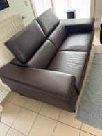 Een tweezitters leer chateau d’ax Italia, Huis en Inrichting, Ophalen, Donker leer, Gebruikt, 100 tot 125 cm