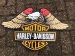 Groot Harley emaille bord, Verzamelen, Merken en Reclamevoorwerpen, Ophalen of Verzenden, Zo goed als nieuw, Reclamebord