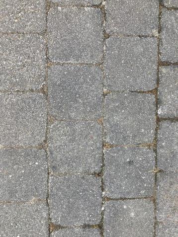 voor 20 m² grijze betonnen terrasklinkers 15x15x6, Tuin en Terras, Tegels en Klinkers, Ophalen, Gebruikt, Klinkers, 10 m² of meer