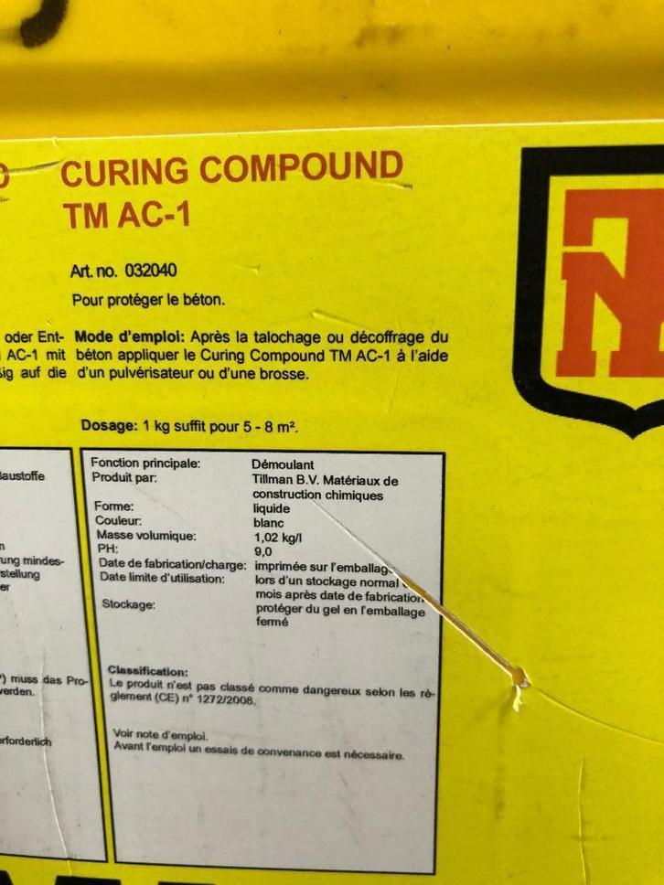 curing compound tm ac-1 cure pour beton, Tuin en Terras, Tegels en Klinkers, Nieuw, Beton, Ophalen