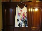 Kleedje Joseph Ribkoff nummer 4 wit met roze bloemen 80 euro, Ophalen, Wit, Maat 46/48 (XL) of groter, Joseph Ribkoff