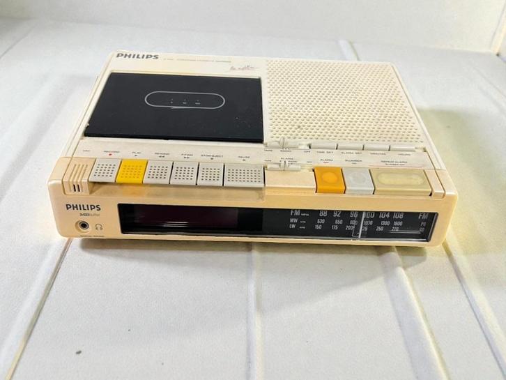 Radio-réveil vintage Philips D3702, TV, Hi-fi & Vidéo, Radios, Radio, Enlèvement ou Envoi
