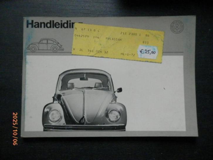 Handleiding VW Kever, Golf Cabrio, Bus T3, Type 3, Auto diversen, Handleidingen en Instructieboekjes, Ophalen