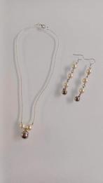 Juwelenset: ketting met bijpassende oorbellen., Handtassen en Accessoires, Kettingen, Ophalen of Verzenden, Zo goed als nieuw
