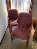 Drie vintage armstoelen, Huis en Inrichting, Stoelen, Ophalen, Hout, Gebruikt, Drie