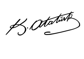Mustafa Kemal Ataturk imza sticker