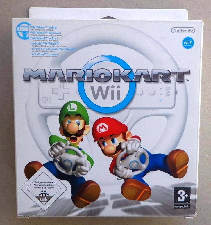 Mario Kart + origineel stuurtje voor Wii Compleet in doos, Consoles de jeu & Jeux vidéo, Jeux | Nintendo Wii, Comme neuf, Enlèvement ou Envoi