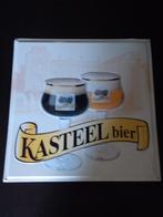 Kasteelbier reclamebord metaal, Verzamelen, Merken en Reclamevoorwerpen, Ophalen, Nieuw, Reclamebord