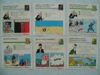 6 mini-fiches Tintin offertes par le chocolat Poulain 1993, Collections, Tintin, Image, Affiche ou Autocollant, Utilisé, Enlèvement ou Envoi
