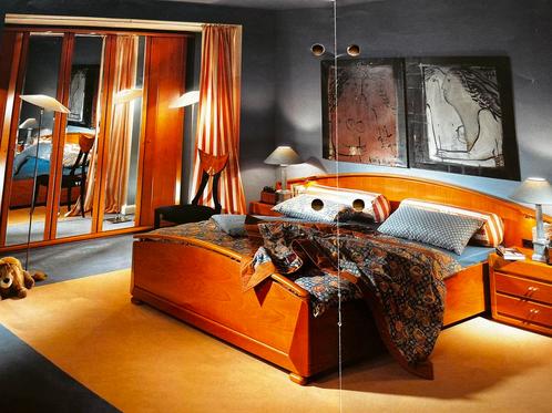 Slaapkamer (bed, nachtkastjes, kleerkast), Huis en Inrichting, Slaapkamer | Complete slaapkamers, Gebruikt, Ophalen