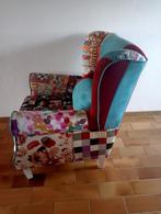 2 fauteuils à oreilles vintage, Stof, Vintage, Zo goed als nieuw, Ophalen