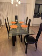 Le Corbusier glazen eet tafel 6 personen origineel, Huis en Inrichting, Tafels | Eettafels, 200 cm of meer, 50 tot 100 cm, Glas
