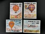 Tsjaad 1983 - reeks luchtballonnen  / Luchtschip - Zeppelin, Ophalen of Verzenden, Gestempeld, Vliegtuigen
