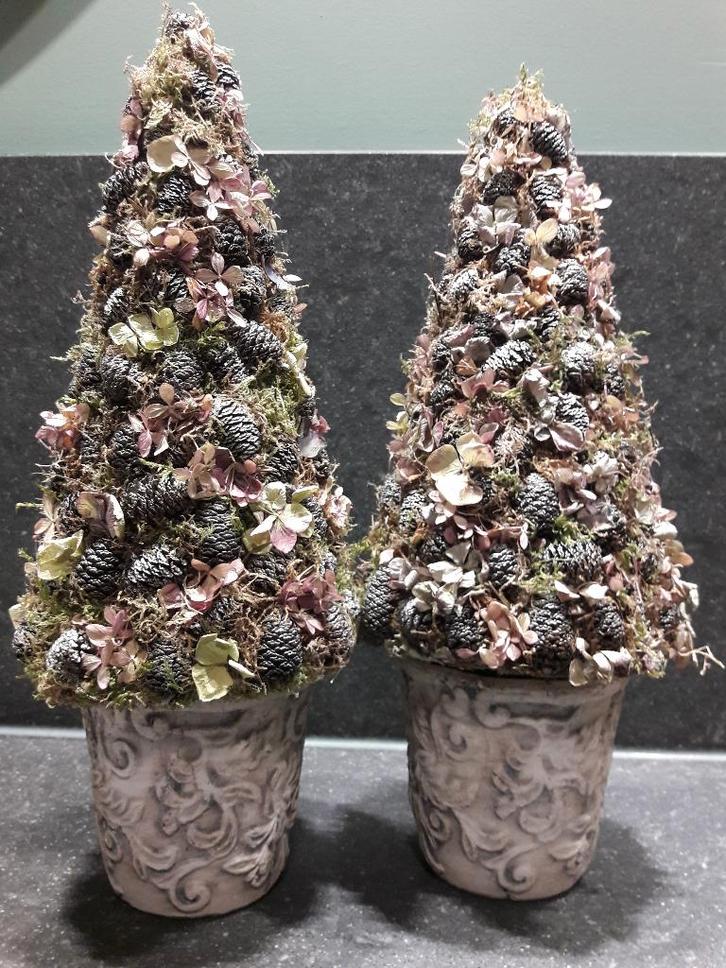 Set met 2 handgemaakte boompjes, Divers, Noël, Neuf, Enlèvement